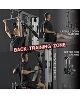 Er Kang Home Gym, Workout Station with 150LBS Weight Stack, Multifunctional Home Gym Equipment, Exercise Equipment for Full Body Strength Training