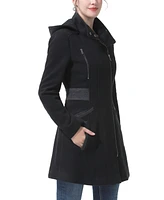 kimi + kai Women's Miller Wool Blend Hooded Walker Coat