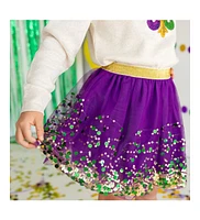 Sweet Wink Little and Big Girls Mardi Gras Confetti Tutu Skirt