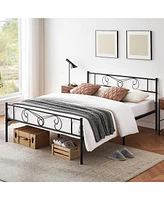 gaomon Queen Size Metal Platform Bed Frame with Headboard and Footboard