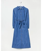 FatFace Women's Abi Denim Midi Dress