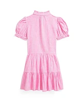 Polo Ralph Lauren Toddler and Little Girls Striped Tiered Linen-Cotton Dress