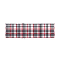 vidaXL Sun Lounger Cushion Red Check Pattern 78.7"x19.7"x1.2" Fabric