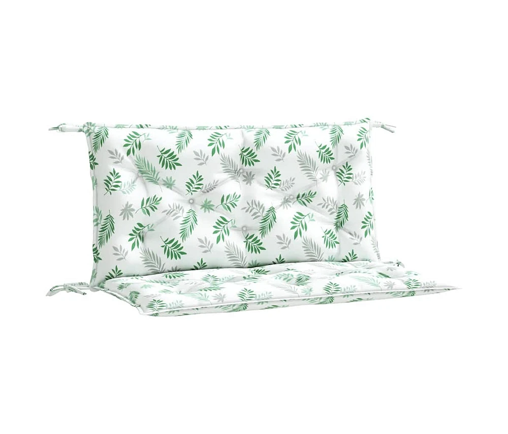 Garden Bench Cushions 2pcs Leaf Pattern 39.4"x19.7"x2.8" Fabric