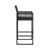 Patio Bar Stools 2 pcs Poly Rattan
