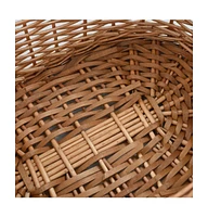 Firewood Basket with Carrying Handles 22.8"x16.5"x11.4" Natural Willow