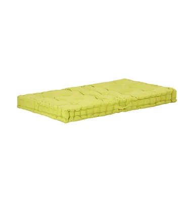 Pallet Floor Cushion Cotton 47.2"x31.5"x3.9" Green