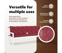 Garden Bench Cushion Wine Red 78.7"x(19.7"+19.7")x2.8" Oxford Fabric