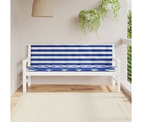 Garden Bench Cushions 2 pcs Blue&White Stripe Oxford Fabric