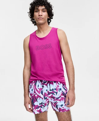 Hugo Boss Men's Abstract Floral 5" Swim Shorts