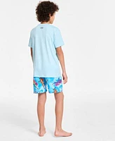 Under Armour Big Boys Ua Short Sleeve Super Soaker Graphic Surf Shirt Ua Classic Soaker Volley Swim Shorts
