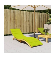 vidaXL Sun Lounger Cushion Bright Green 78.7"x19.7"x1.2" Oxford Fabric