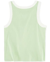 Roxy Big Girls Cotton Blend Retro Logo Ribbed Tank Top