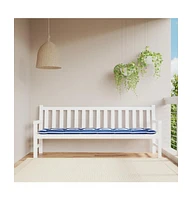 vidaXL Garden Bench Cushion Blue&White Stripe 78.7"x19.7"x2.8" Fabric