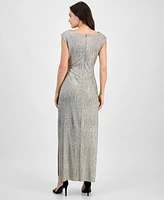 Connected Textured Metallic Gown