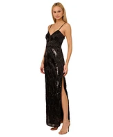 Adrianna by Papell Women's Embellished V-Neck Sleeveless Gown