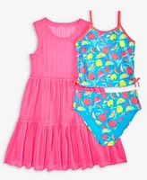Epic Threads Big Girls Citrus Two Piece Cutout Tankini Swimsuit Set Mesh Dress Swim Cover Up Exclusively At Macys