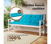 Garden Bench Cushions 2pcs Turquoise 78.7"x19.7"x2.8" Fabric