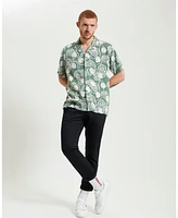 Ben Sherman Men's Paisley Swirl Print Short Sleeve Shirt