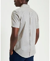 Ben Sherman Men's Block Geo Print Short Sleeve Shirt