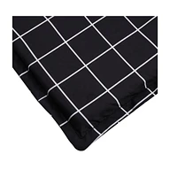 vidaXL Sun Lounger Cushion Black Check Pattern Oxford Fabric