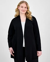 Anne Klein Plus Napa Open-Front Cardigan