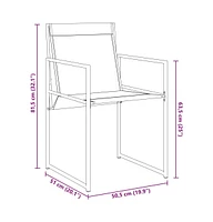 Patio Chairs 4 pcs Black Steel and Textilene