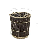 Firewood Backpack with Carrying Belts 17.5" x 14.6" x 19.7" Natural Willow