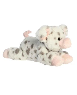 Aurora Medium Speckles Spotted Pig Flopsie Adorable Plush Toy White 12