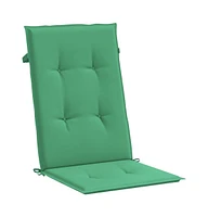 vidaXL Garden Highback Chair Cushions 6 pcs Green 47.2"x19.7"x1.2" Fabric