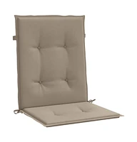 Garden Lowback Chair Cushions 6 pcs Taupe 39.4"x19.7"x1.2" Oxford Fabric