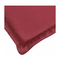 Sun Lounger Cushion Wine Red 73.2"x22.8"x1.6" Oxford Fabric