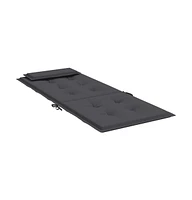 vidaXL Highback Chair Cushions 2 pcs Anthracite Oxford Fabric