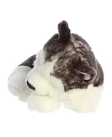 Aurora Medium Sleepy Husky Pup Miyoni Tots Adorable Plush Toy Gray 10"