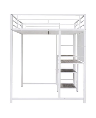 Slickblue Loft Bed with Desk and Whiteboard for Functional and Organized Bedroom Space