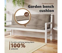 Garden Bench Cushion Taupe 59.1"x(19.7"+19.7")x2.8" Oxford Fabric