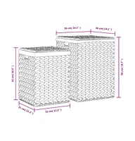 Laundry Baskets 2 pcs Water Hyacinth