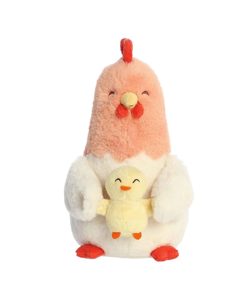 ebba Medium Cluck Chicken & Cheepy Chick Snuggawugs Heartwarming Baby Plush Toy Multicolor 11"