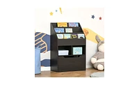 Slickblue Kids Shelf Book/Storage Cabinet – Space-Saving Organizer for Toys, Books, and Essentials