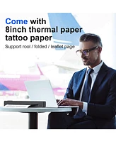 Polono Portable Printer Wireless for Travel, D810 Bluethooth Thermal Printer Support for 8.5"x11" Us Letter, Inkless Printer Compatible with iOS, Andr