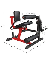 Er Kang Leg Extension and Curl Machine, Lower Body Special Leg Machine, Adjustable Leg Exercise Bench with Plate Loaded, Leg Rotary Extension for Thig