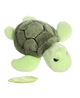 Aurora Mini Saavy Sea Turtle Shoulderkins Adorable Plush Toy Green 5"