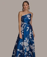 Donna Karan New York Women's Floral-Print Ball Gown