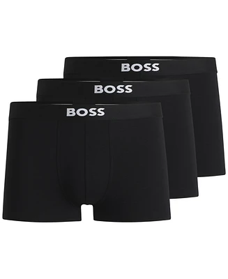 Boss by Hugo Men's 3-Pack Icon Logo Trunks