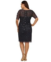 Adrianna Papell Plus Embellished Sheath Dress