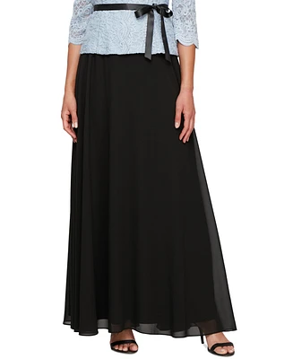 Alex Evenings Women's Chiffon Pull-On Maxi Skirt