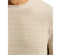 Men's Wipped Relaxed-Fit Textured-Knit Sweater