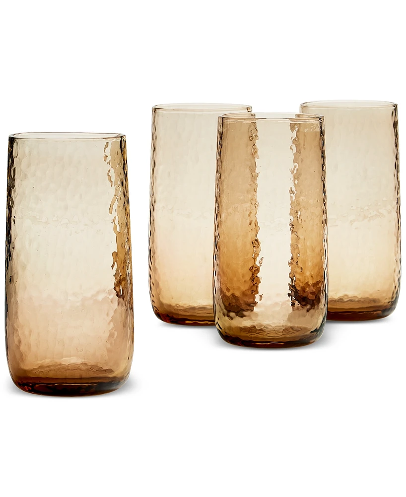 Oake Amber Textured Highball Glasses, Set of 4, Exclusively at Macy's