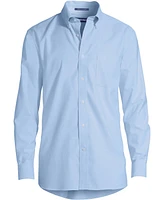 Lands' End Men's Tall Tailored Fit No Iron Solid Supima Cotton Oxford Dress Shirt