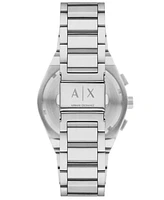 A|X Armani Exchange Men's Quartz Chronograph Silver Stainless-Steel Watch, 42mm